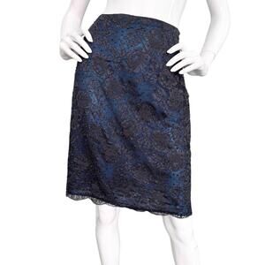 DKNY Vintage 90s Silk Slip Skirt Mesh Lace Beaded Fairy Whimsigoth Size 10